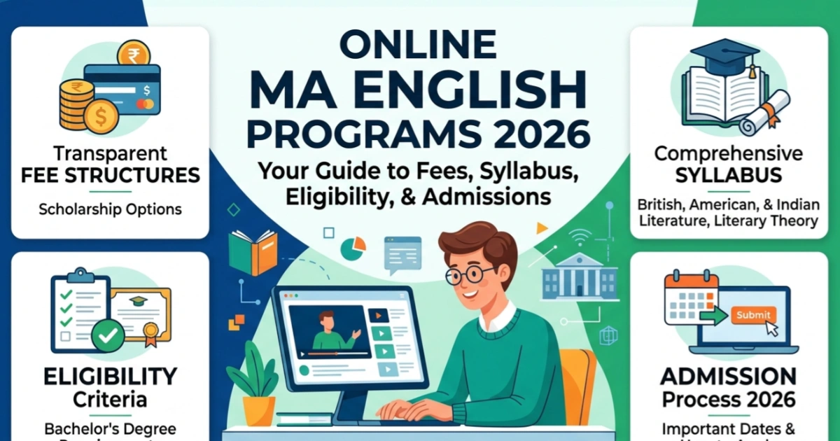 Online MA English colleges in India