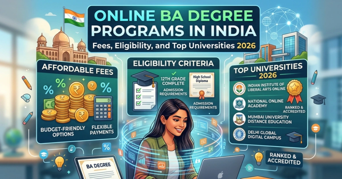 Online BA Degree Programs in India: Fees, Eligibility, and Top Universities 2026