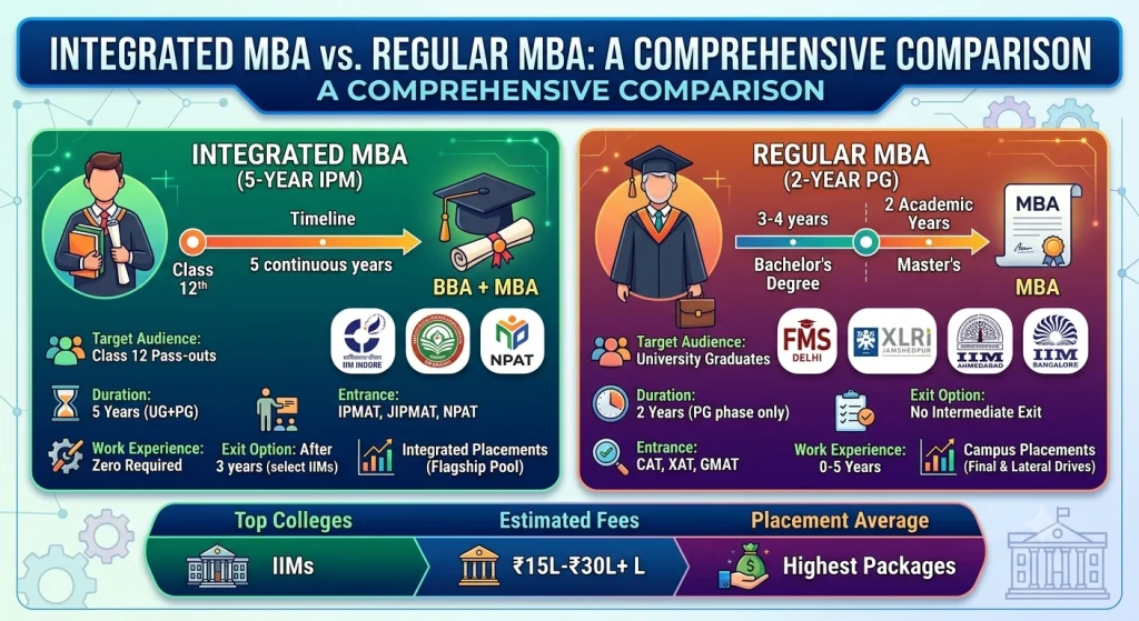 integrated mba vs regular mba